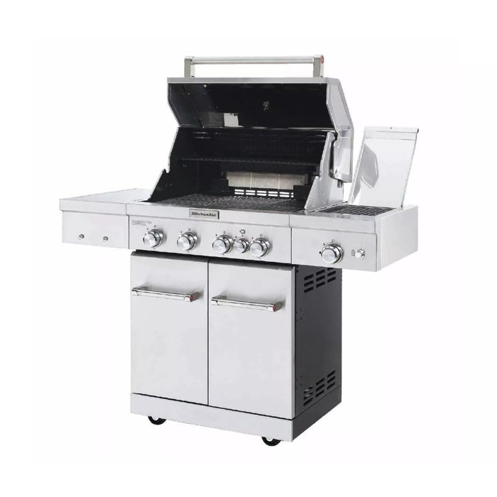 Kitchenaid 4 Burner Free Standing Liquid Propane 68000 BTU Gas Grill